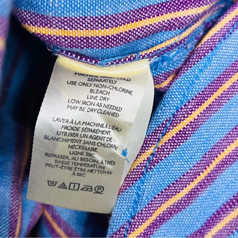 Anthropologie Pilcro Multicolor Striped Button Down Shirt size small - Picture 9 of 9